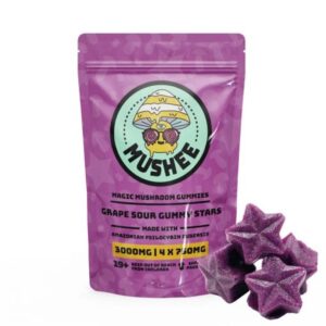Magic Mushroom Star Gummies – Grape- 3000MG – Mushee